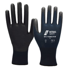 NITRAS FLEXIBLE FIT MF, guantes de montaje, azul oscuro / negro