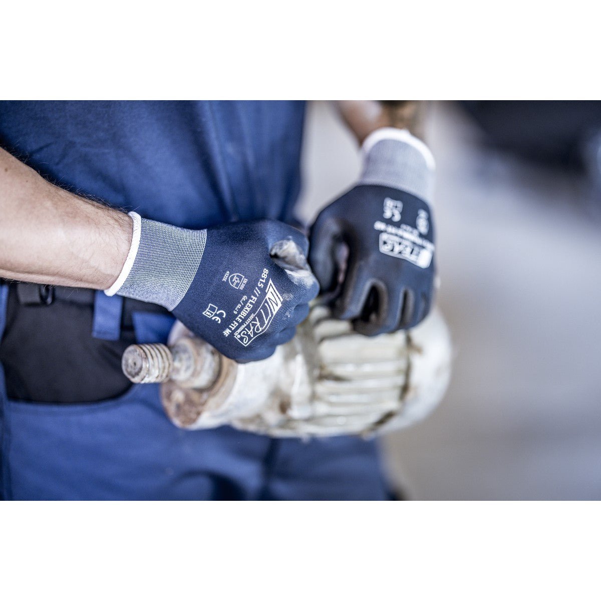 NITRAS FLEXIBLE FIT MF, assembly gloves, dark blue / black