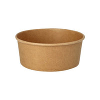 Starpak 50 salad bowls are round, brown paper bowls with a PE coating and no lids. These eco-friendly bowls from Starpak have slightly flared sides, making them perfect for salads or for serving food at any occasion.