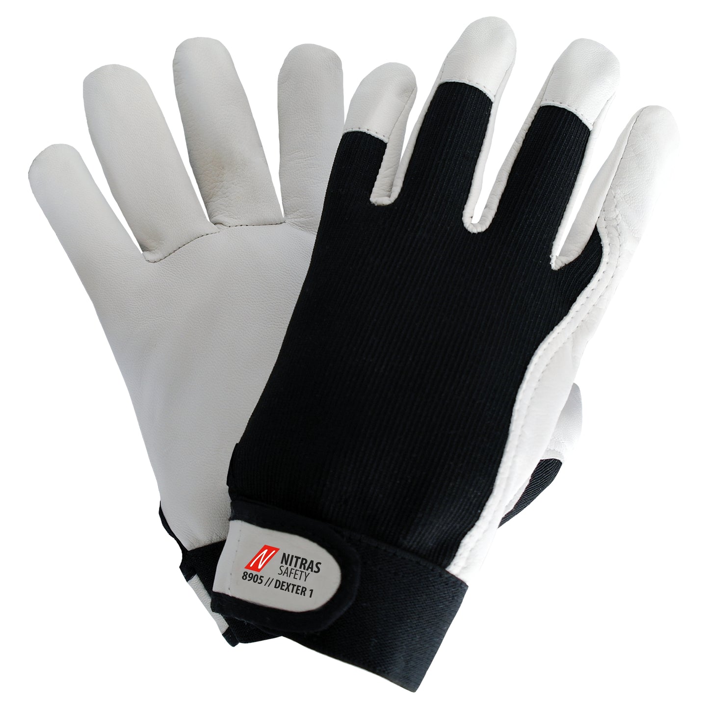 NITRAS DEXTER 1, mechanic gloves, gray / black