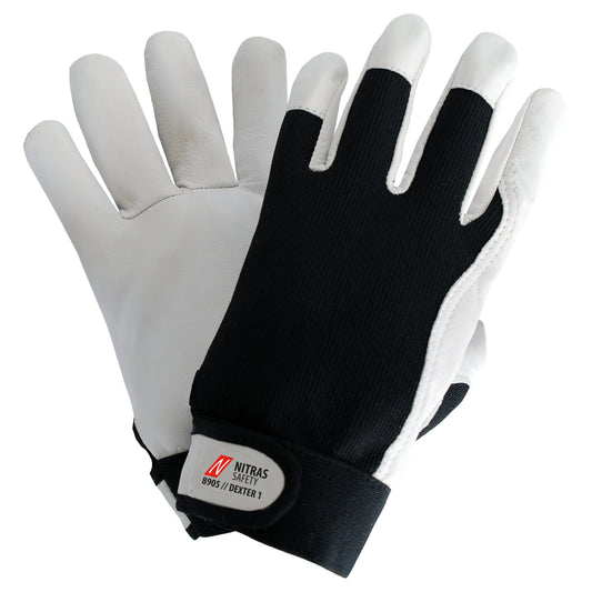 NITRAS DEXTER 1, guantes de mecánico, gris / negro