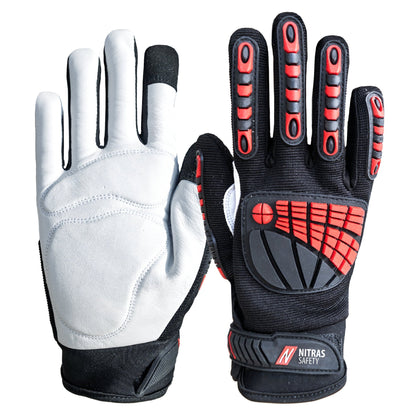 NITRAS DEXTER ULTIMATE, guantes de mecánico, negro / gris