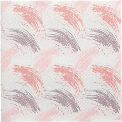Un fondo texturizado con pinceladas repetitivas en burdeos, rosa y malva sobre blanco, inspirado en la elegancia de las 50 servilletas "ROYAL Collection" 1/4-pliegue 40 x 40 cm burdeos de la PAPSTAR GmbH.
