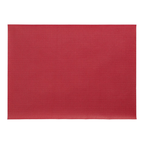 Un mantel individual rojo rectangular PAPSTAR de 100 fieltros "soft selection plus" (30x40 cm), similar a tela con una estructura sutil, de PAPSTAR GmbH, mostrado sobre un fondo blanco.