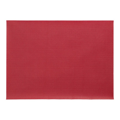 Un mantel individual rojo rectangular PAPSTAR de 100 fieltros "soft selection plus" (30x40 cm), similar a tela con una estructura sutil, de PAPSTAR GmbH, mostrado sobre un fondo blanco.