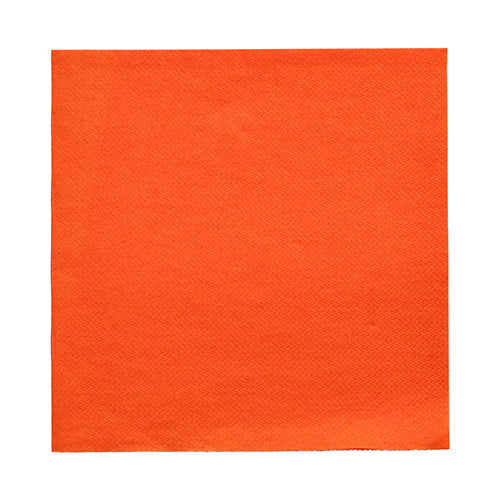 Die 50 Servietten „DAILY Collection“ 1/4-Falz (32x32 cm) von PAPSTAR GmbH sind einfarbig orangefarbene, dezent strukturierte Servietten – ideale hochwertige Servietten für jeden Anlass.