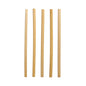 Cinco PAPSTAR pajitas de junco "pure" (Ø 7 mm, 20 cm) de PAPSTAR GmbH están de pie verticalmente sobre un fondo blanco; las pajitas ecológicas varían ligeramente en grosor y tono de color.