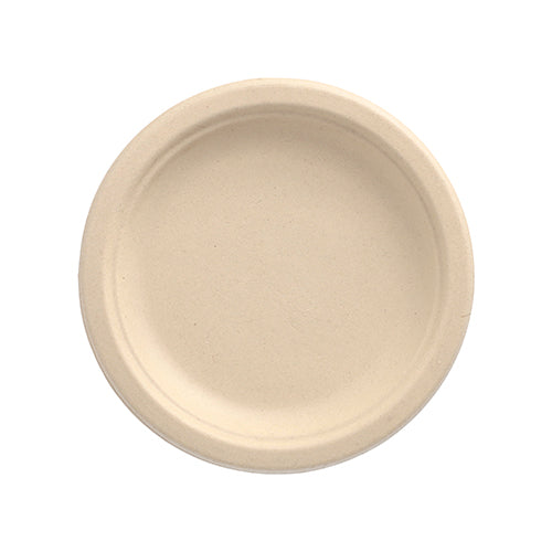 The PAPSTAR 50 sugarcane "pure" plates from PAPSTAR GmbH is a round, simple plate with a raised edge - perfect as a sustainable paper plate for any occasion.