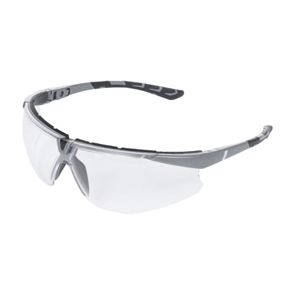 NITRAS VISION PROTECT PREMIUM, patillas, transparente / gris, plástico ISO 16321-1 | Paquete (12 piezas)