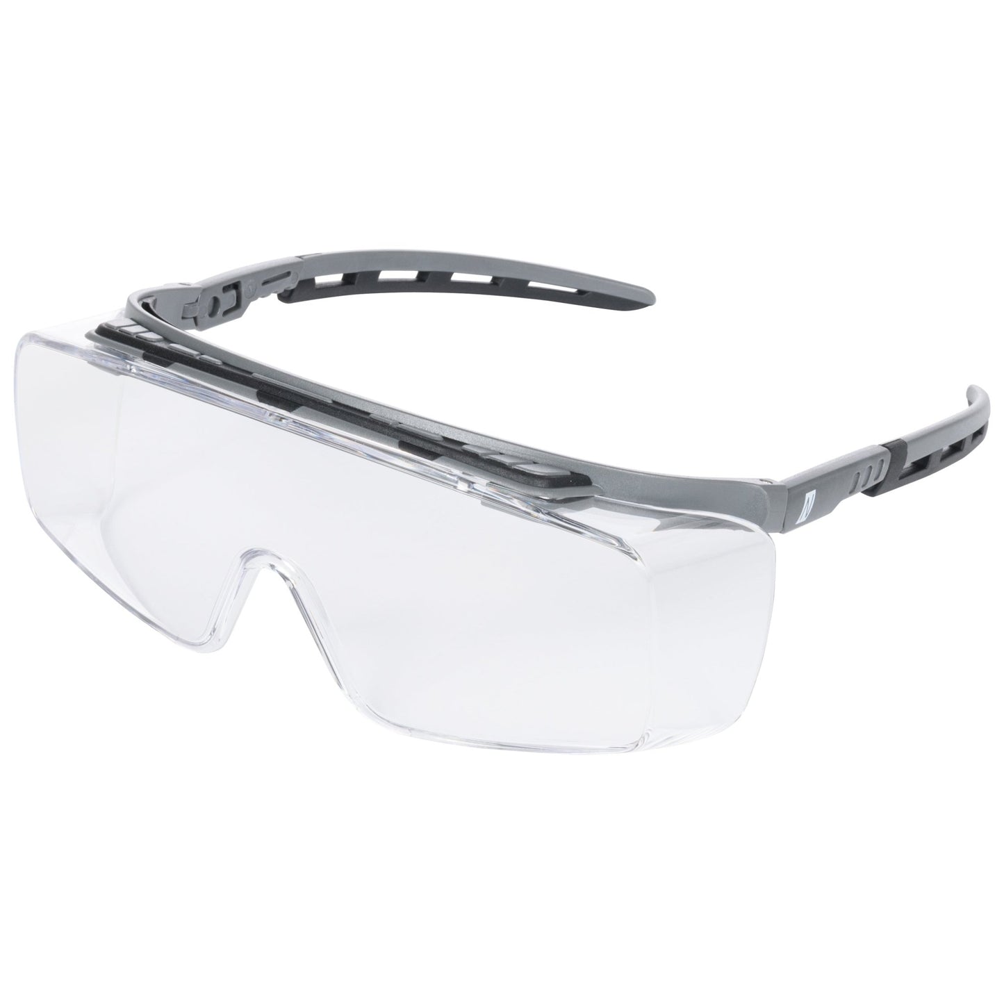 NITRAS VISION PROTECT PREMIUM, temple glasses, transparent / gray, ISO 16321-1 plastic | Pack (10 pieces)