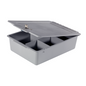 Numatic storage tray 120 mm deep with lid and compartments, gray | Pack (1 piece)
