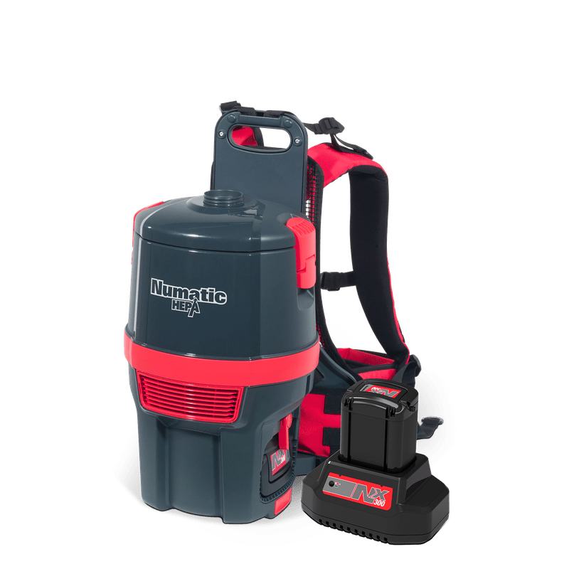 Aspirador de mochila a batería Numatic RSB150H.NX/1, grafito, set de accesorios AA30E | Paquete (1 pieza)