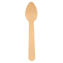 Der 11 cm lange Kaffeelöffel aus Holz von Abena Re-Seller GmbH (Packung à 100 Stück) punktet mit schlichtem Design, ist umweltfreundlich sowie biologisch abbaubar und wurde auf weißem Hintergrund fotografiert.