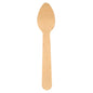The 11 cm long wooden coffee spoon from Abena Re-Seller GmbH (pack of 100 pieces) scores with a simple design, is environmentally friendly and biodegradable, and was photographed on a white background.