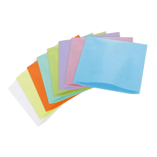 AMPRI Dental Headrost Saver Tissue Paper, olika färger | Box (175 stycken)