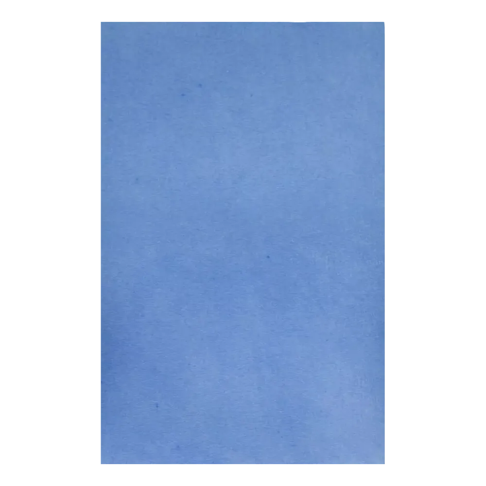 A smooth sky-blue fabric, resembling the textured AMPri Dental crepe cover tray filter paper frequently used in dental practices by AMPri Handelsgesellschaft mbH, fills the entire frame with a uniform blue hue.