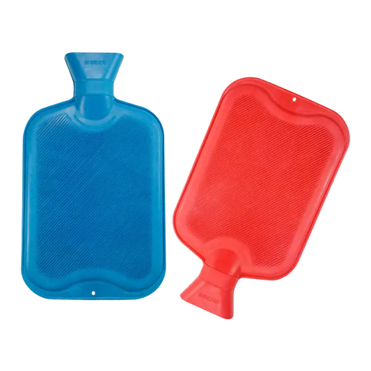 Ampri rubber hot water bottle with a screw cap 2 liters, blue and red | Pack (1 piece)