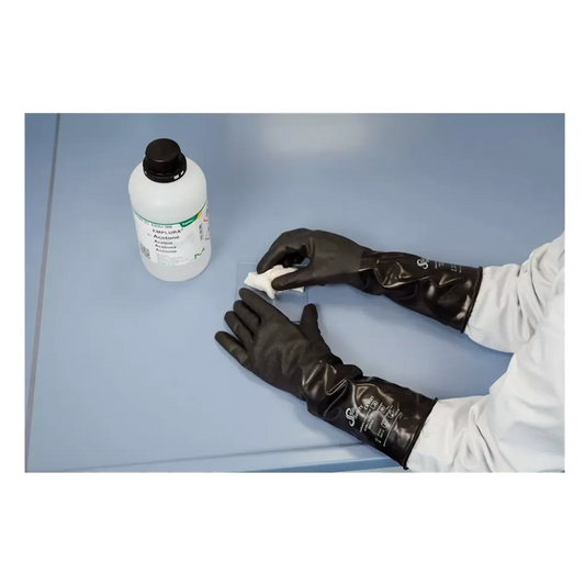 Guantes de protección química de butil estable AMPri SolidSafety CHEMB Full Estable XXL | Paquete (1 parejas)