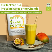 Økologisk vegansk proteinpulver mango uten soya
