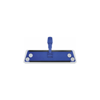 The Arcora Ultra Trapez Mop with Foam by Arcora International GmbH is a blue-and-white, rectangular mop head with a central plastic handle attachment, designed for use with disposable non-woven cloths. Shown from above on a white background.