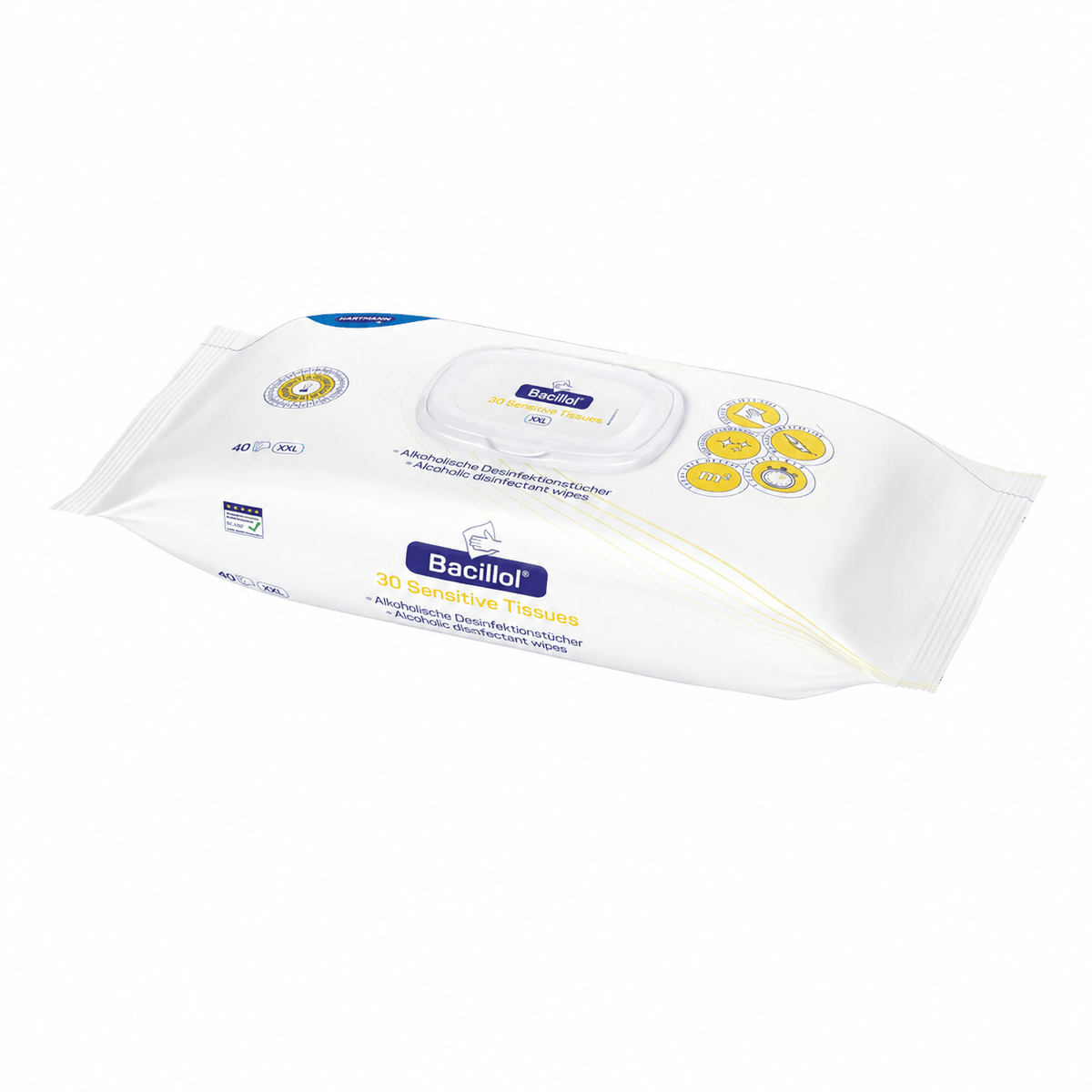 Toallitas desinfectantes Hartmann Bacillol 30 Sensitive Tissues | Paquete (40 unidades)