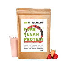 Organic vegan protein powder strawberry without soy