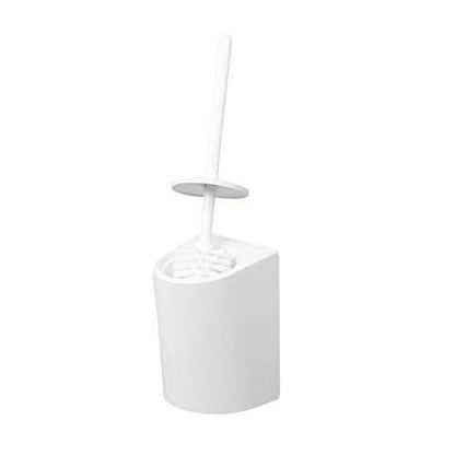 El cepillo de inodoro CWS ParadiseLine (1 pieza) de CWS ofrece un cepillo blanco con soporte a juego. El mango vertical y la cabeza del cepillo parcialmente visible proporcionan una limpieza a fondo, perfecto ante un fondo blanco simple.