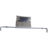 The CWS Wall Mount for Wastebaskets (1 piece) from CWS is a space-saving metal rod with curved ends, along with screws, anchors, and washers for mounting a wastebasket on the wall.