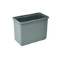 The Di Protect 7L Bucket Grey (1 pc.) from Diversey Deutschland GmbH & Co. OHG is a rectangular, light grey plastic bucket with smooth, slightly tapered sides - ideal for professional use. Photographed on a plain white background.