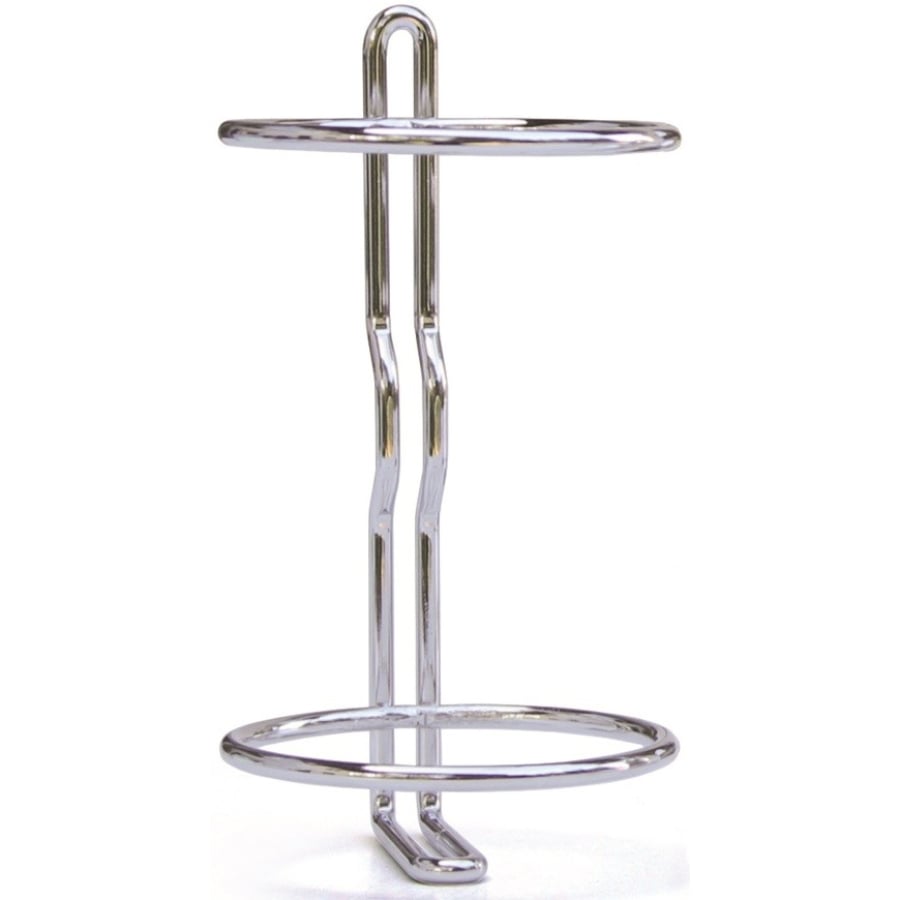 The Dr. Schumacher can holder by Dr. Schumacher GmbH is a minimalist silver holder with two round rings and vertical rods that keeps beverage cans upright - ideal for stylish and practical transport of beverage cans.