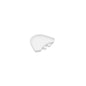 A white, domed plastic key Dr. Schumacher key for wall dispenser TL 500+1000ml of Dr. Schumacher GmbH, with three short tabs on one side, is depicted on a plain white background.