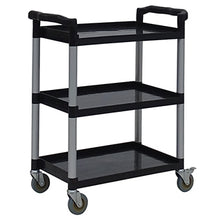 Der Novocal Mehrzweckwagen verfügt über drei schwarze Kunststoff-Fachböden, ein rundum offenes Design und vier schwenkbare Räder. Griffe an beiden Enden sorgen für leichte Manövrierbarkeit. Marke: Novocal. Packung: 1 Stück.