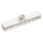 The Haug Bürsten KG WIPER, PBT transparent ø 0.50mm hard 280x50x26mm is a white, rectangular brush head with stiff, evenly distributed bristles at the edges and a central socket for the handle.