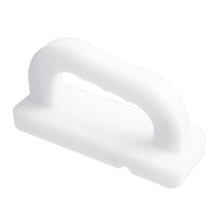 The Haug Bürsten The HOBEL Polyamide Plane, 160x60mm, features a white polyamide handle with a rectangular base and a rounded top, as well as two stainless steel blades for improved durability and performance.