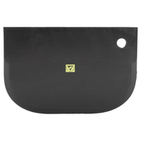 The ESD Small Scraper from Haug Bürsten KG is a flexible, black PP scraper (150x97mm) with a rounded edge and a warning symbol—ideal for cleaning electronic components.