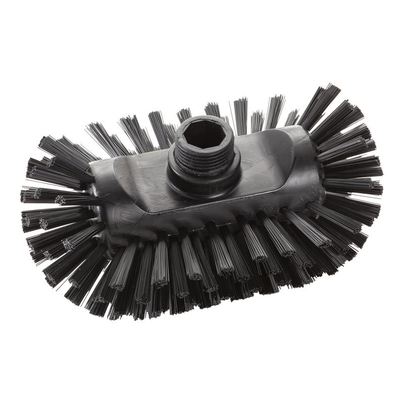 The BOILER BRUSH ø 0.50mm hard from Haug Bürsten KG features a black cylindrical brush head (200x125x35mm) and a plastic threaded connection, ideal for cleaning boilers.