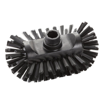 The BOILER BRUSH ø 0.50mm hard from Haug Bürsten KG features a black cylindrical brush head (200x125x35mm) and a plastic threaded connection, ideal for cleaning boilers.