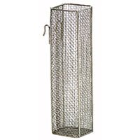 The Novocal catheter basket, made of stainless steel wire with a 5 x 5 x 1 mm mesh, is ideal for the hygienic storage of medical instruments; the sides and bottom are made of electrolytically treated mesh.