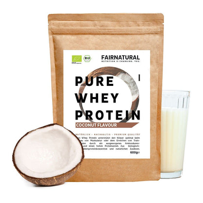 Proteína de suero de leche orgánica en polvo de coco