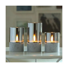 Papstar Securit® LED candle Ø 8 cm gray "Gracia"