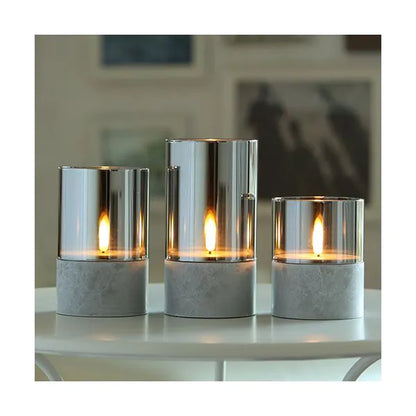 Papstar Vela LED Securit® Ø 8 cm gris "Gracia"