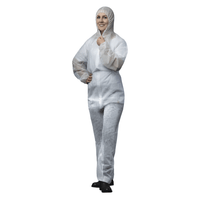 Protective suit, hooded coveralls