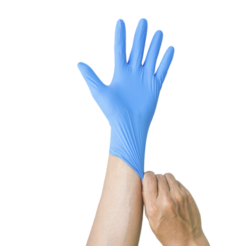 Guantes desechables nitrilo Saraya EX MD azul
