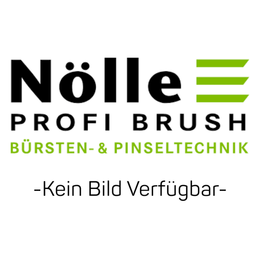 La imagen muestra el logotipo de Nölle Profi Brush Bürsten- & Pinseltechnik e.K., con letras en verde y negro, y la indicación «No hay imagen disponible» para el mango curvo de pala de 41 x 1300 mm, de madera de fresno | 1 unidad.