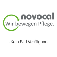 Logotipo con el lema «novocal: impulsamos los cuidados» en gris y verde, con una flecha parcialmente verde. Debajo, «-No hay imagen disponible-» en negro, tal y como aparece en el soporte de acero inoxidable de Novocal para contenedores de desecho de cánulas, montado en el cuerpo del armario (1 unidad).
