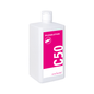 White 500 ml rectangular bottle labeled "Orochemie C 50 Care Lotion" by orochemie GmbH + Co KG, with a pink label featuring a hand symbol and a white cap - ideal for sensitive hands.