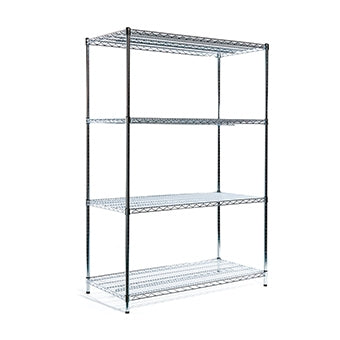 Die Novocal Standregal Grundeinheit aus vernickeltem, hochglanzverchromtem Präzisionsstahl mit 4 Ecken bietet flexible Ablage auf verstellbaren Böden-ideal zur Aufbewahrung im Büro oder für zuhause. Die Packung enthält 1 Stück.