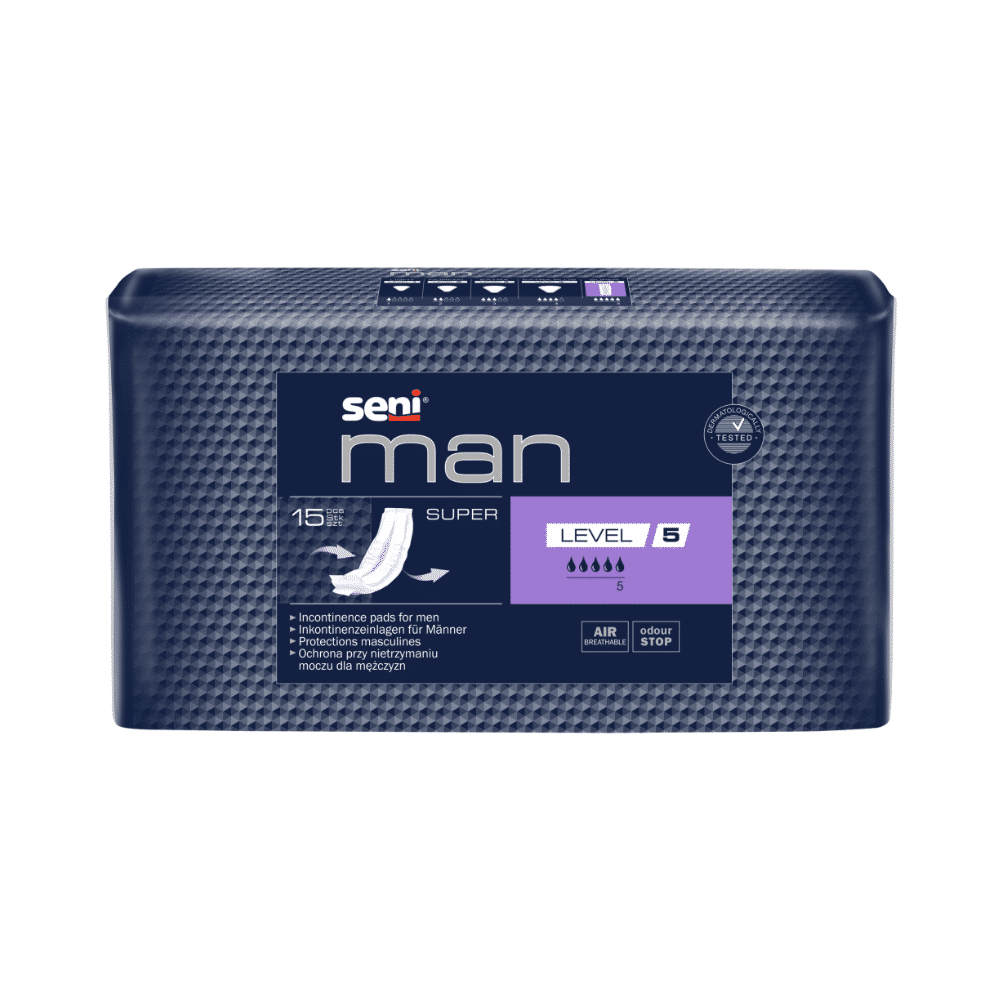 Incontinence pad for men, pad