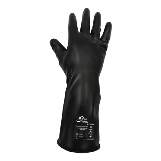 AMPRI SolidSafety Chemv Full Stable Brom Butyl Chemical Protection Gloves With Viton Outer Layer