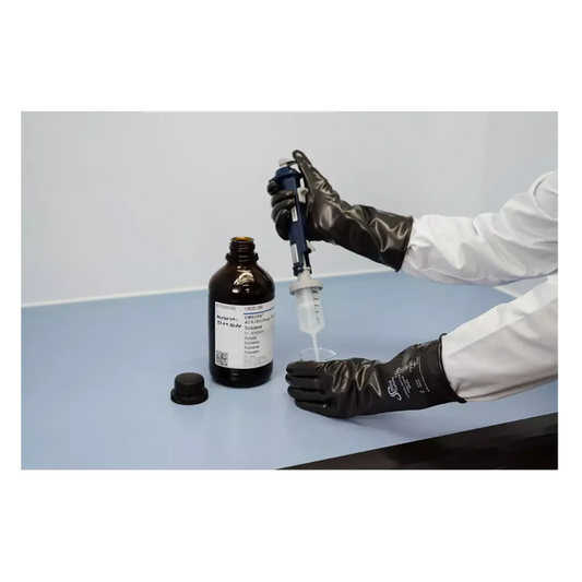 AMPRI SolidSafety Chemv Full Stable Brom Butyl Chemical Protection Gloves With Viton Outer Layer